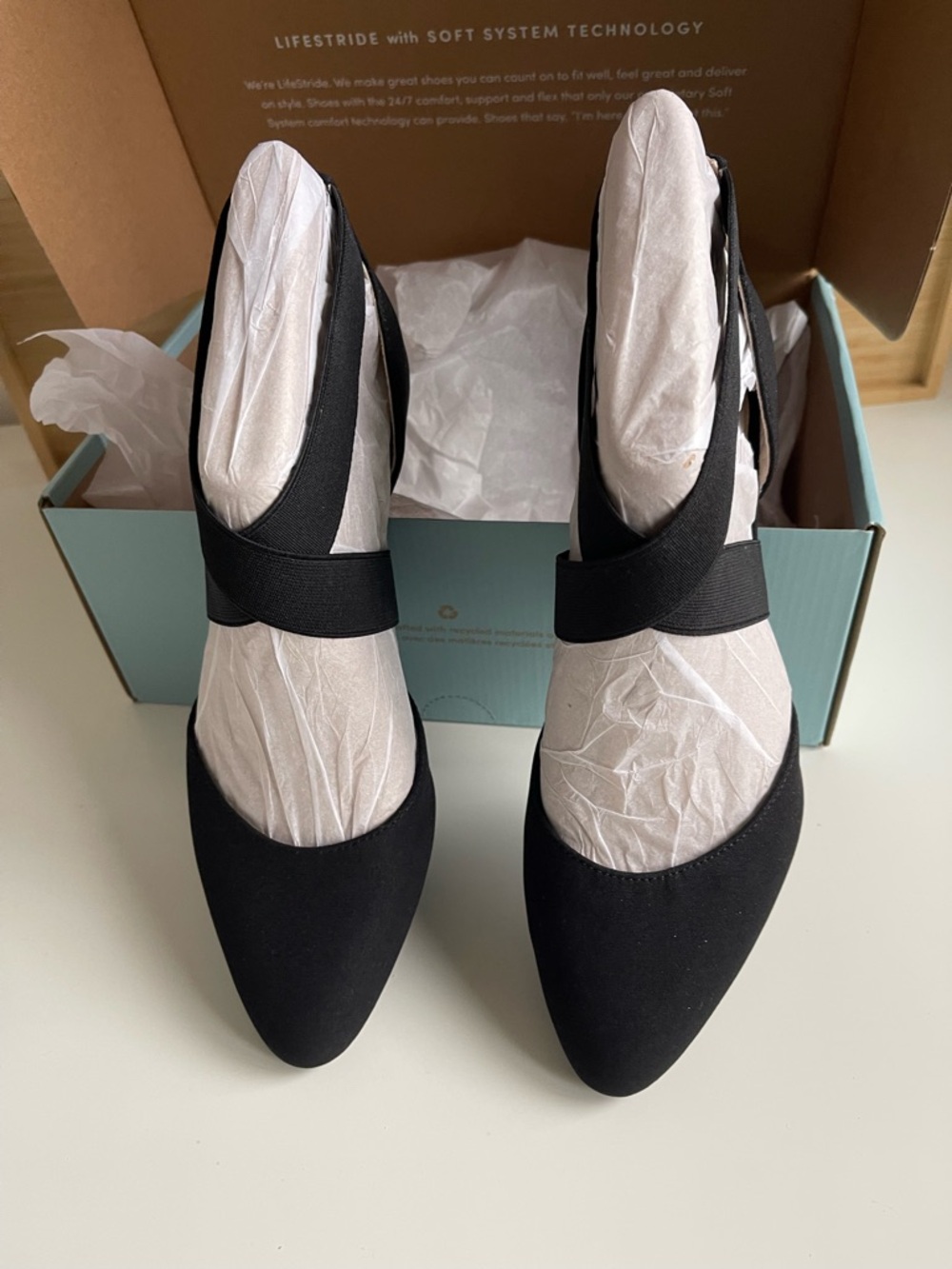NWB LifeStride Gallery Pump Women’s Size 8 Black Slip On Comfort Heel Timeless - Picture 3 of 12